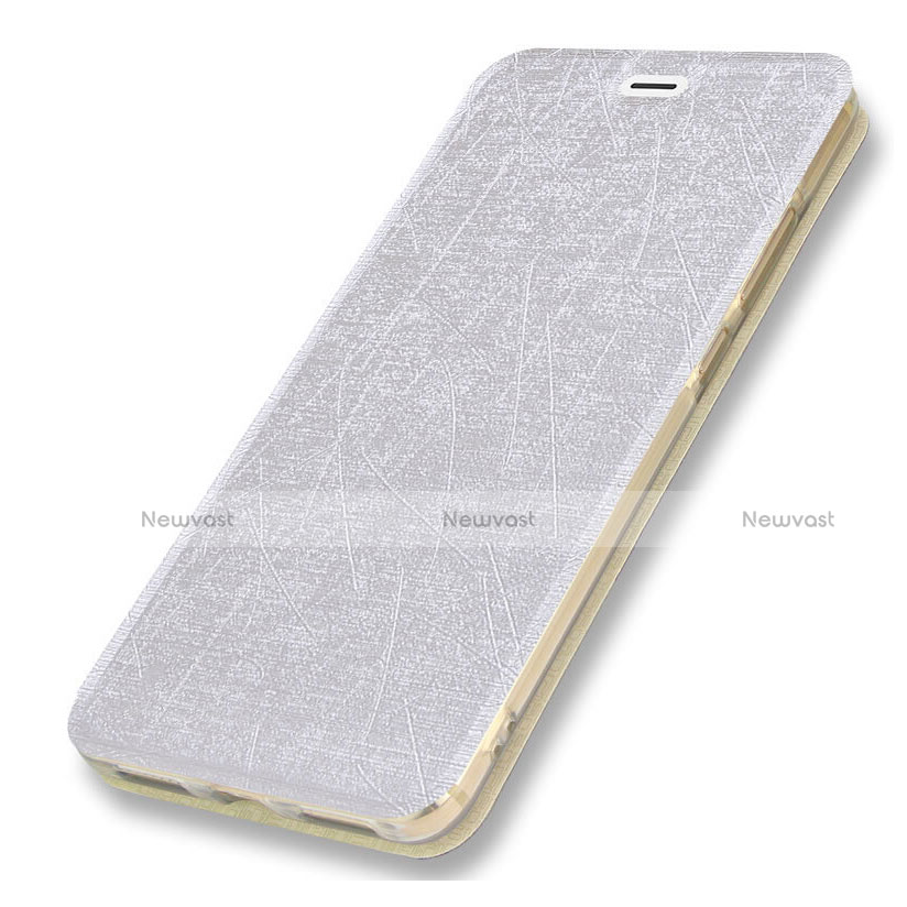 Leather Case Stands Flip Cover for Samsung Galaxy A5 (2018) A530F White
