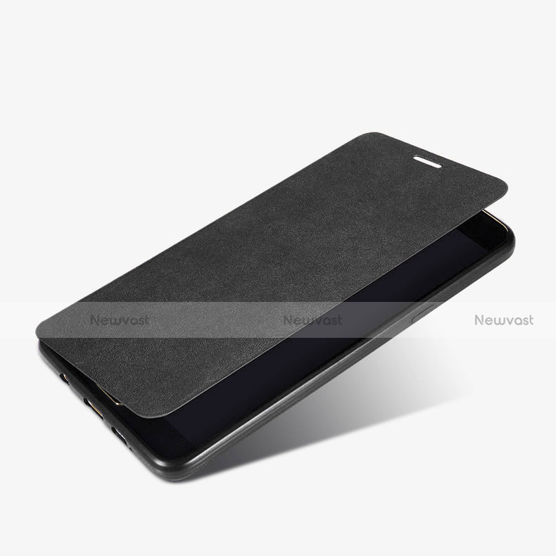 Leather Case Stands Flip Cover for Samsung Galaxy A9 (2016) A9000 Black