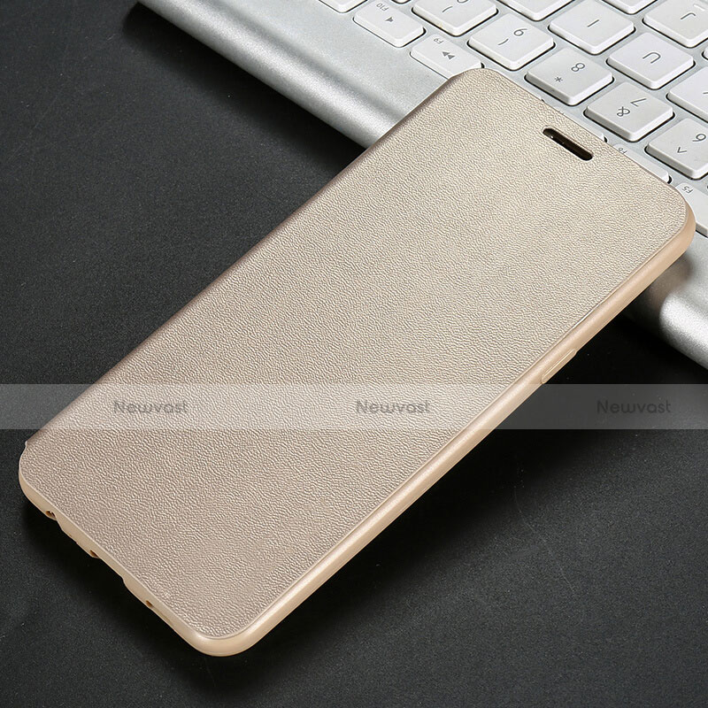 Leather Case Stands Flip Cover for Samsung Galaxy C7 SM-C7000 Gold