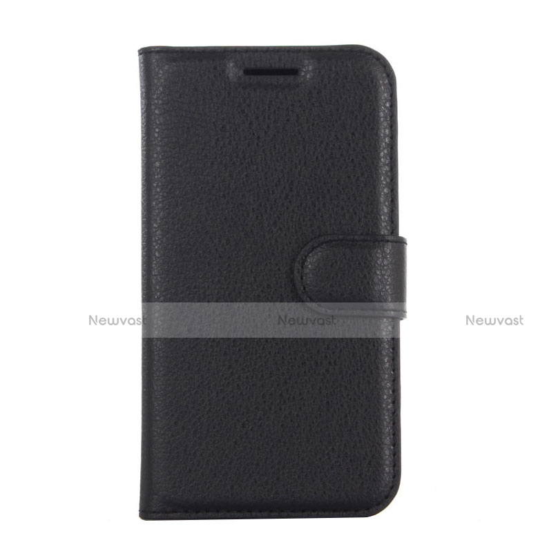 Leather Case Stands Flip Cover for Samsung Galaxy J1 (2016) J120F Black