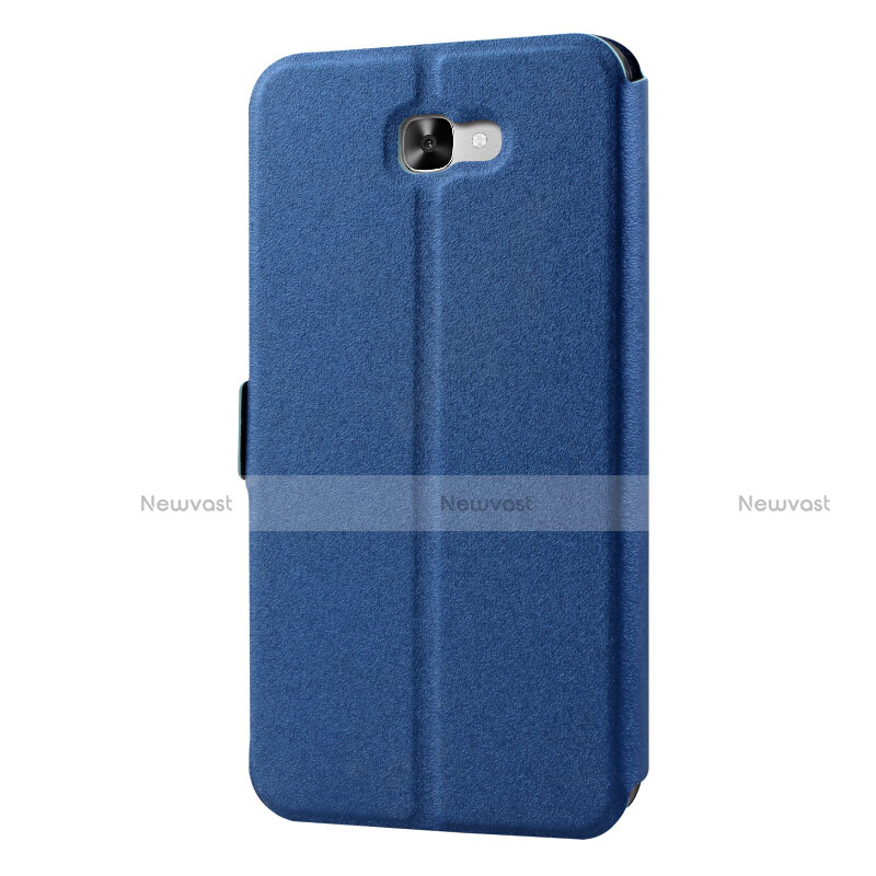 Leather Case Stands Flip Cover for Samsung Galaxy J7 Prime Blue