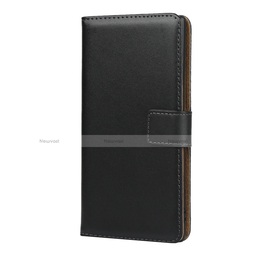 Leather Case Stands Flip Cover for Samsung Galaxy Note 10 5G Black