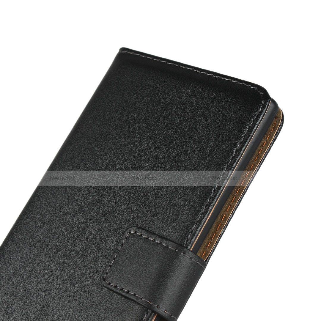 Leather Case Stands Flip Cover for Samsung Galaxy Note 10 5G Black