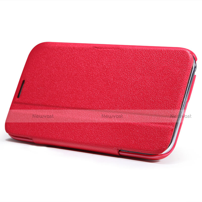 Leather Case Stands Flip Cover for Samsung Galaxy Note 2 N7100 N7105 Red