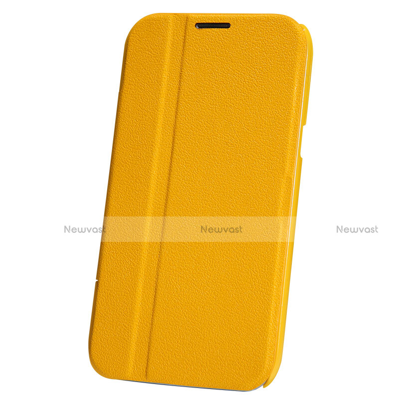 Leather Case Stands Flip Cover for Samsung Galaxy Note 2 N7100 N7105 Yellow