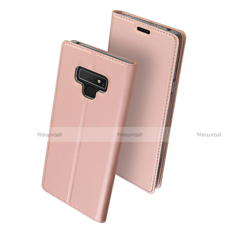 Leather Case Stands Flip Cover for Samsung Galaxy Note 9 Pink