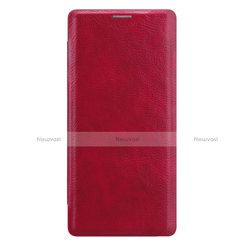 Leather Case Stands Flip Cover for Samsung Galaxy Note 9 Red
