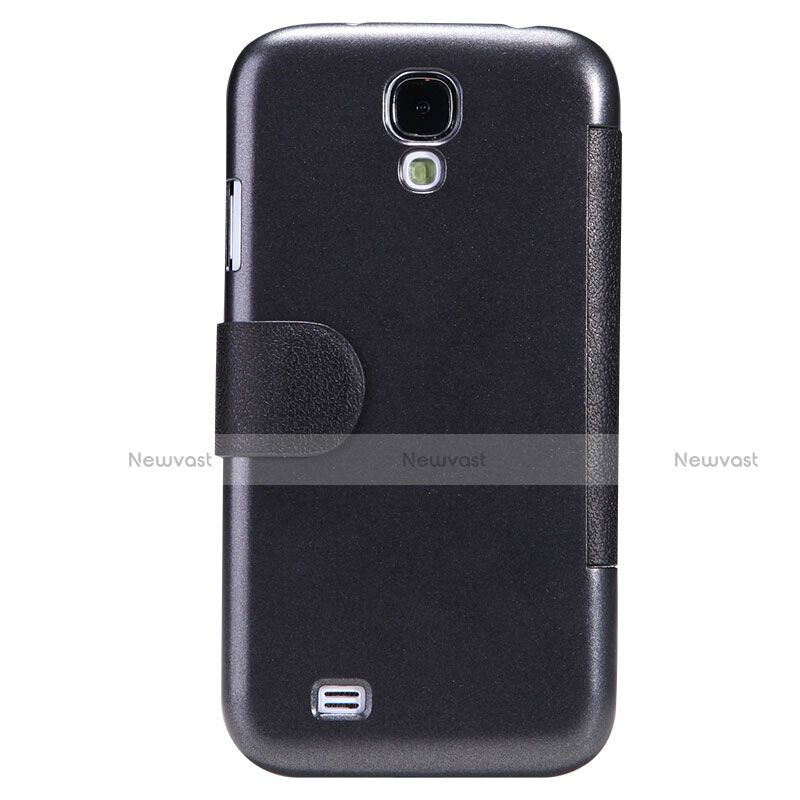 Leather Case Stands Flip Cover for Samsung Galaxy S4 i9500 i9505 Black
