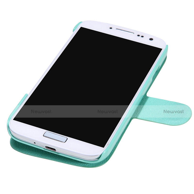 Leather Case Stands Flip Cover for Samsung Galaxy S4 i9500 i9505 Green