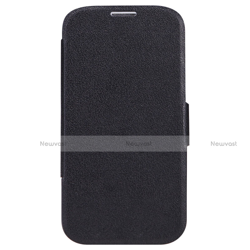 Leather Case Stands Flip Cover for Samsung Galaxy S4 IV Advance i9500 Black