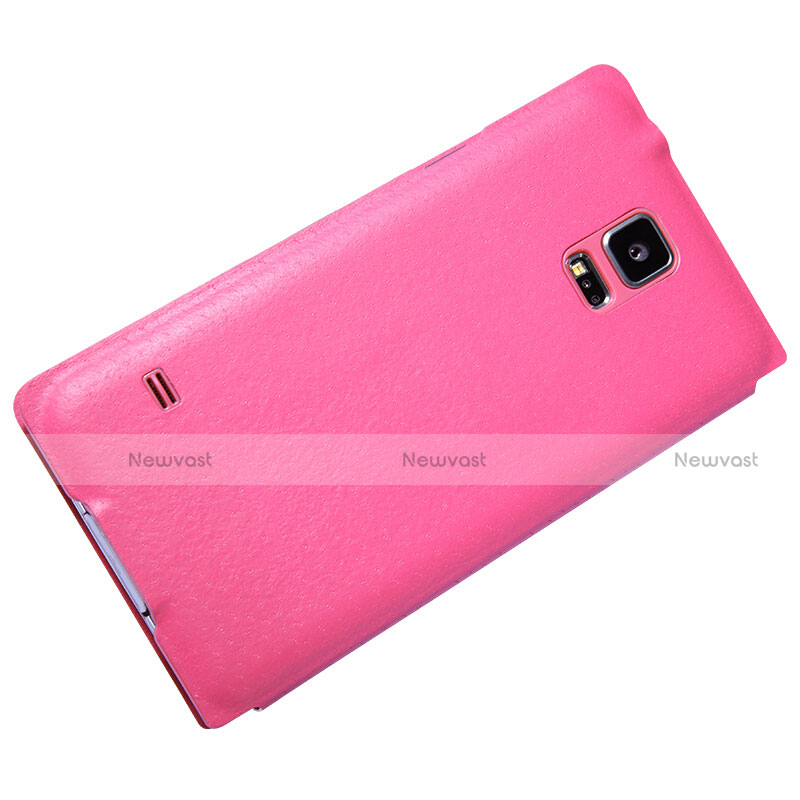 Leather Case Stands Flip Cover for Samsung Galaxy S5 G900F G903F Hot Pink