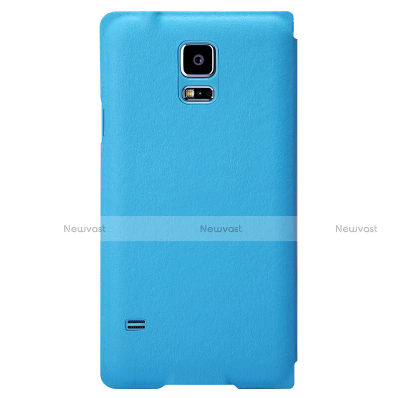 Leather Case Stands Flip Cover for Samsung Galaxy S5 G900F G903F Sky Blue