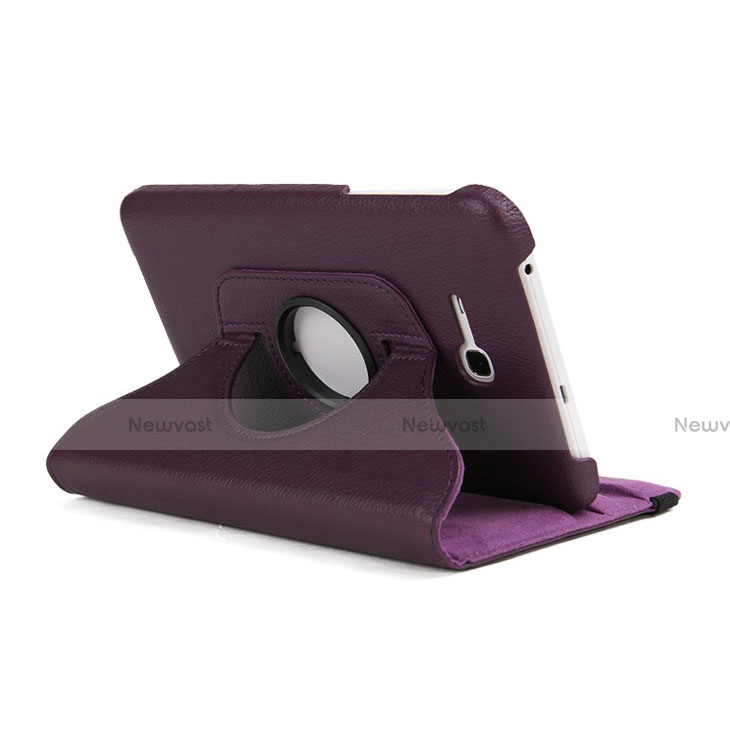 Leather Case Stands Flip Cover for Samsung Galaxy Tab 3 Lite 7.0 T110 T113 Purple