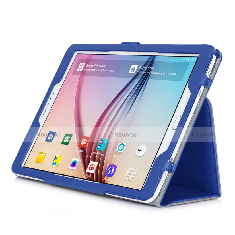 Leather Case Stands Flip Cover for Samsung Galaxy Tab S2 9.7 SM-T810 SM-T815 Blue