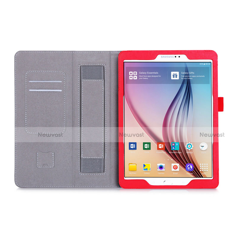 Leather Case Stands Flip Cover for Samsung Galaxy Tab S2 9.7 SM-T810 SM-T815 Red