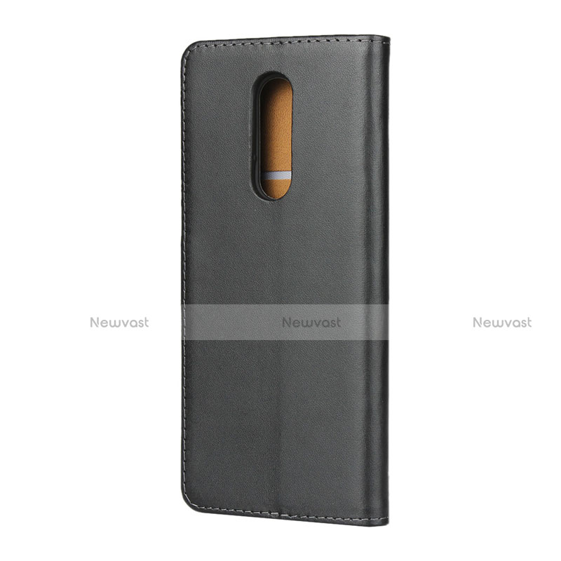 Leather Case Stands Flip Cover for Sony Xperia 1 Black