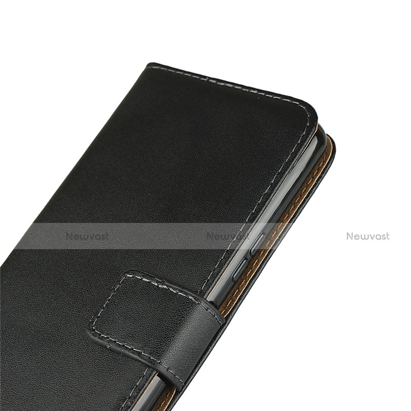 Leather Case Stands Flip Cover for Sony Xperia 10 II Black