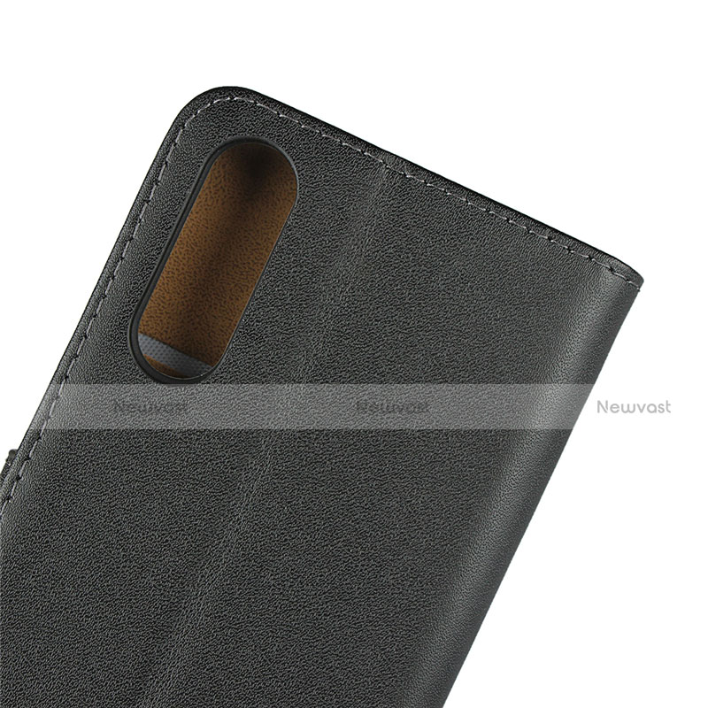 Leather Case Stands Flip Cover for Sony Xperia 10 II Black