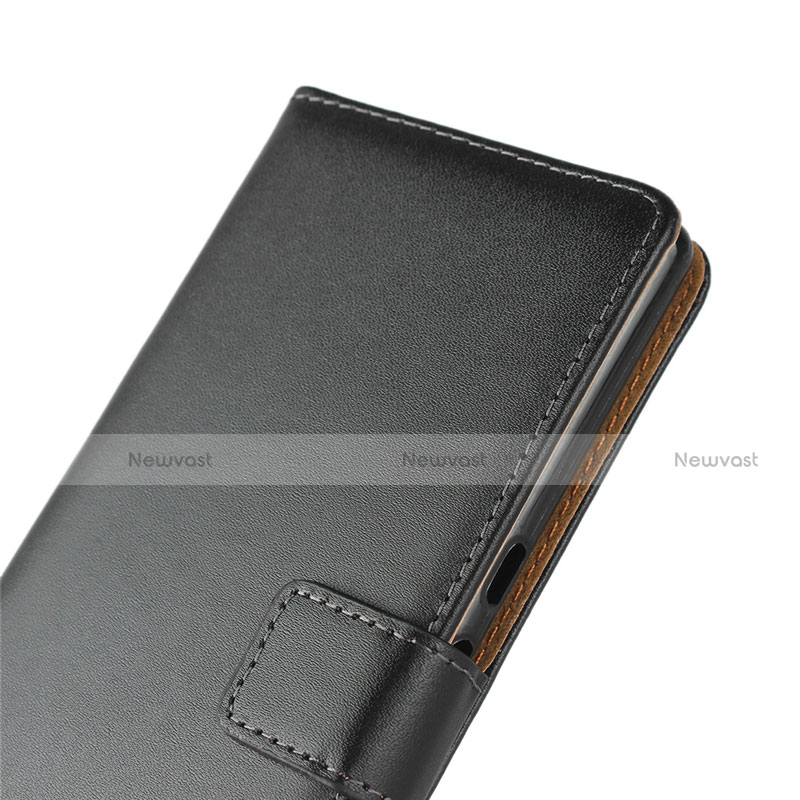 Leather Case Stands Flip Cover for Sony Xperia 10 Plus Black