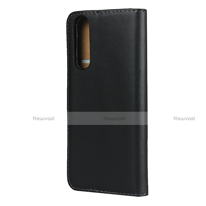 Leather Case Stands Flip Cover for Sony Xperia 5 II Black