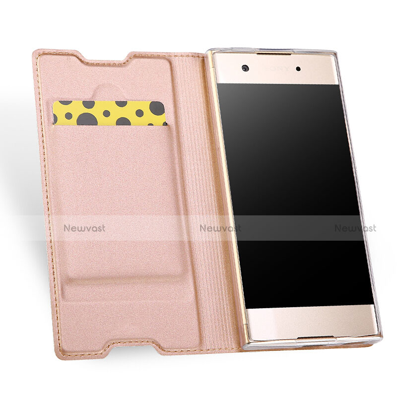 Leather Case Stands Flip Cover for Sony Xperia L1 Pink
