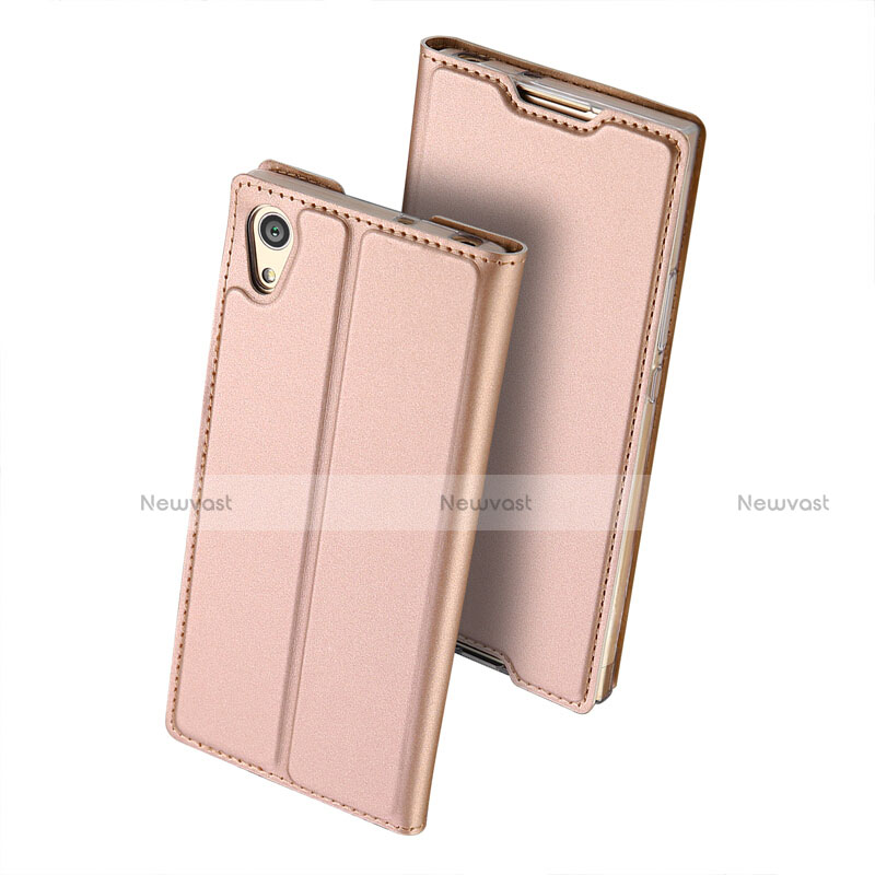 Leather Case Stands Flip Cover for Sony Xperia L1 Pink