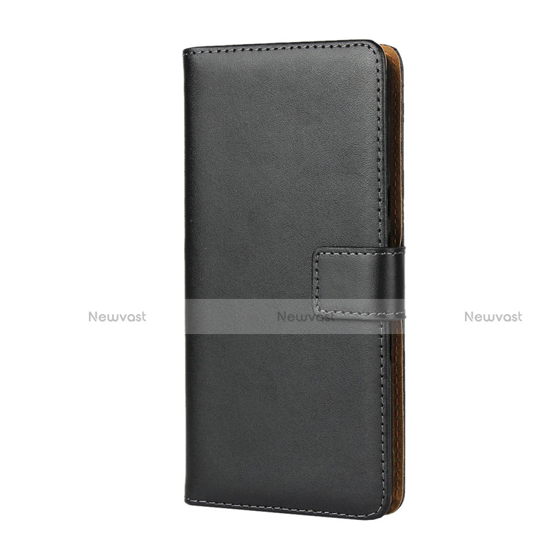 Leather Case Stands Flip Cover for Sony Xperia L3 Black