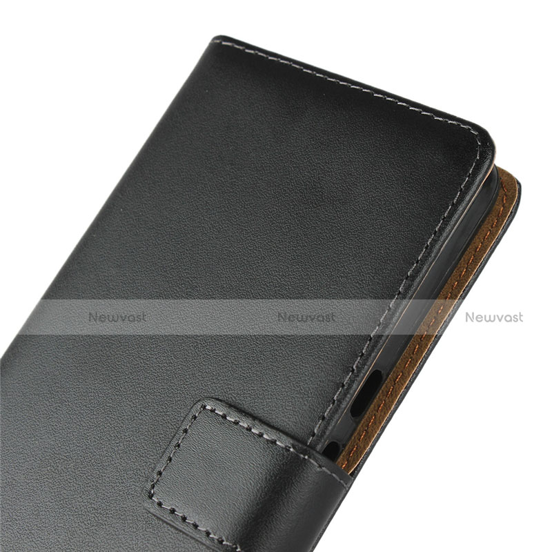 Leather Case Stands Flip Cover for Sony Xperia L3 Black