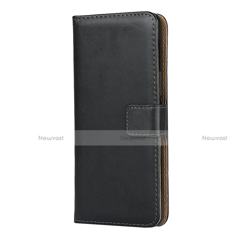 Leather Case Stands Flip Cover for Sony Xperia L4 Black