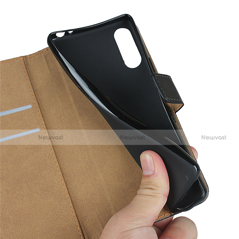 Leather Case Stands Flip Cover for Sony Xperia L4 Black