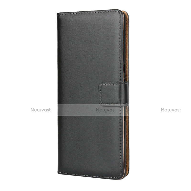 Leather Case Stands Flip Cover for Sony Xperia XA3 Black