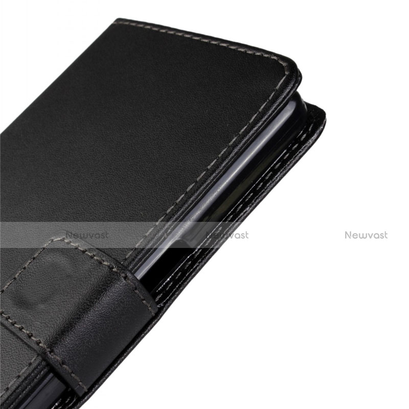 Leather Case Stands Flip Cover for Wiko Highway Black