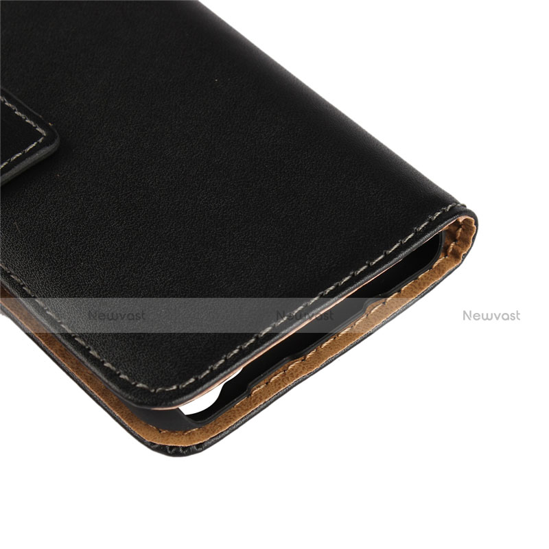 Leather Case Stands Flip Cover for Wiko Jimmy Black