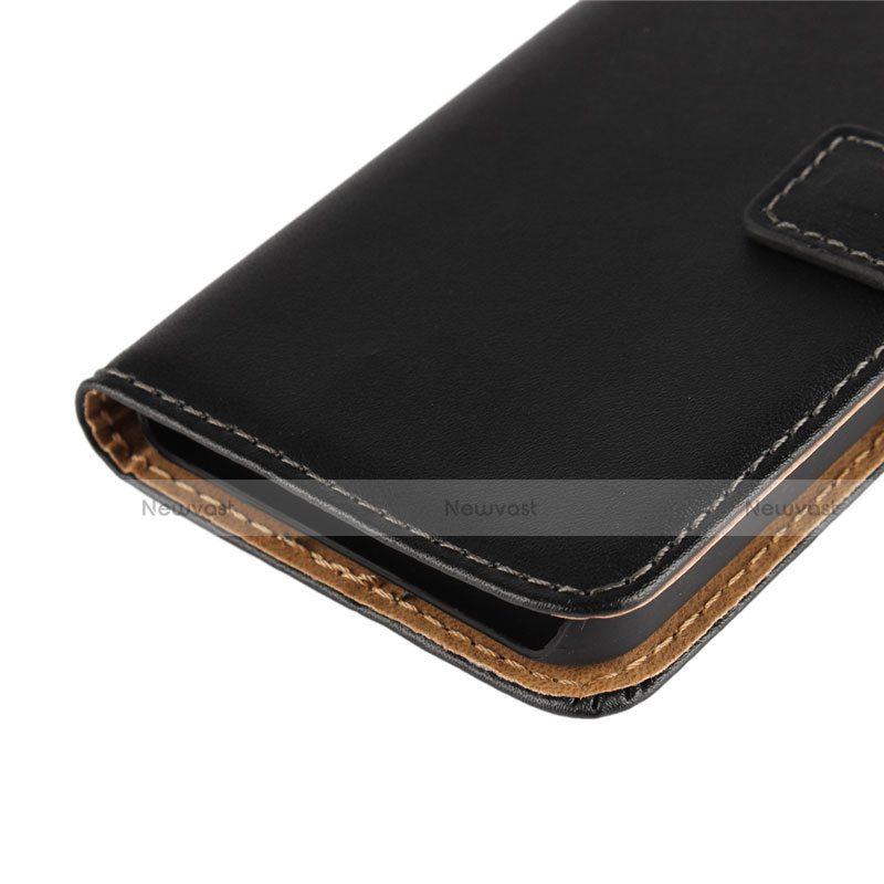 Leather Case Stands Flip Cover for Wiko Jimmy Black