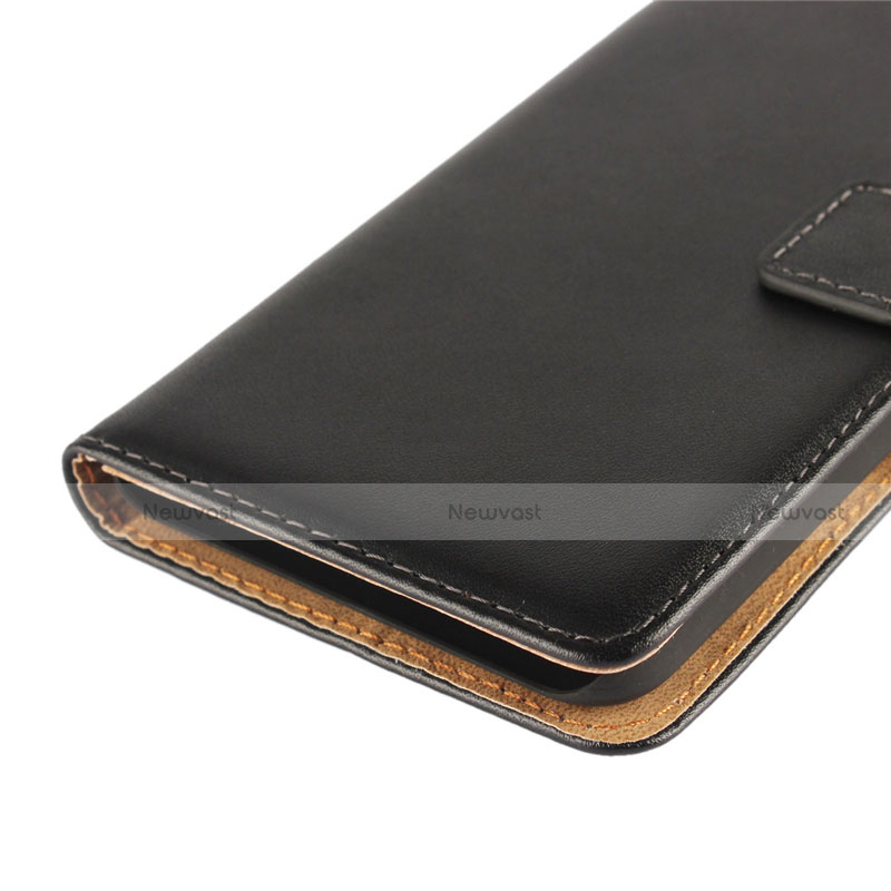 Leather Case Stands Flip Cover for Wiko Lenny 2 Black