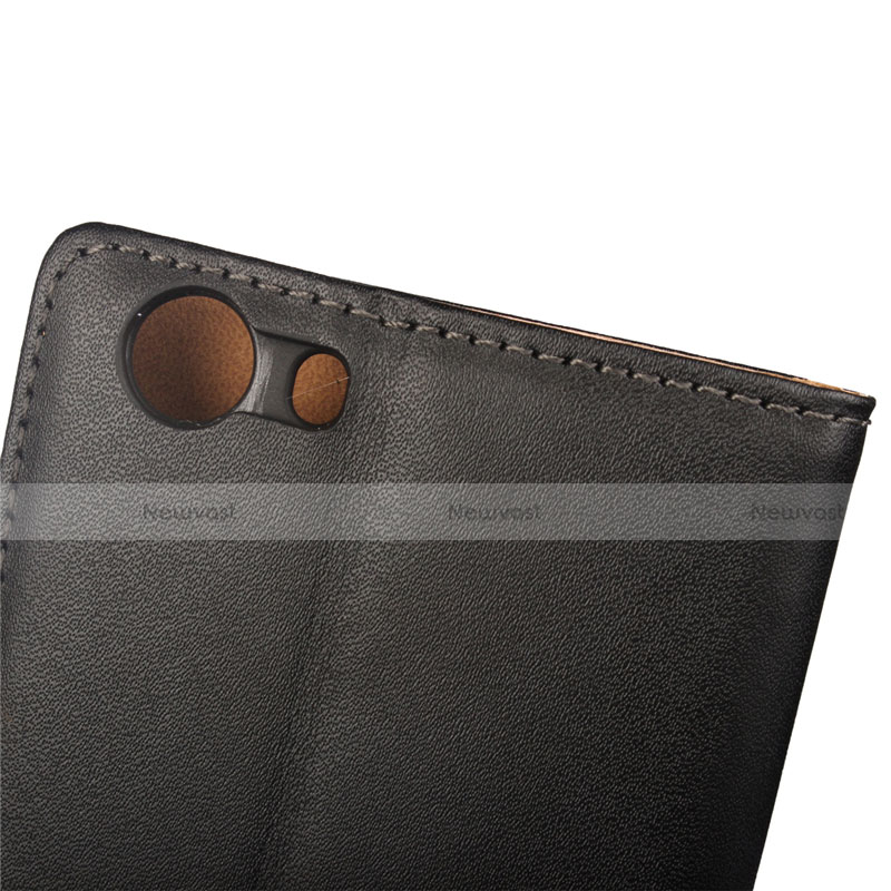 Leather Case Stands Flip Cover for Wiko Ridge Fab 4G Black