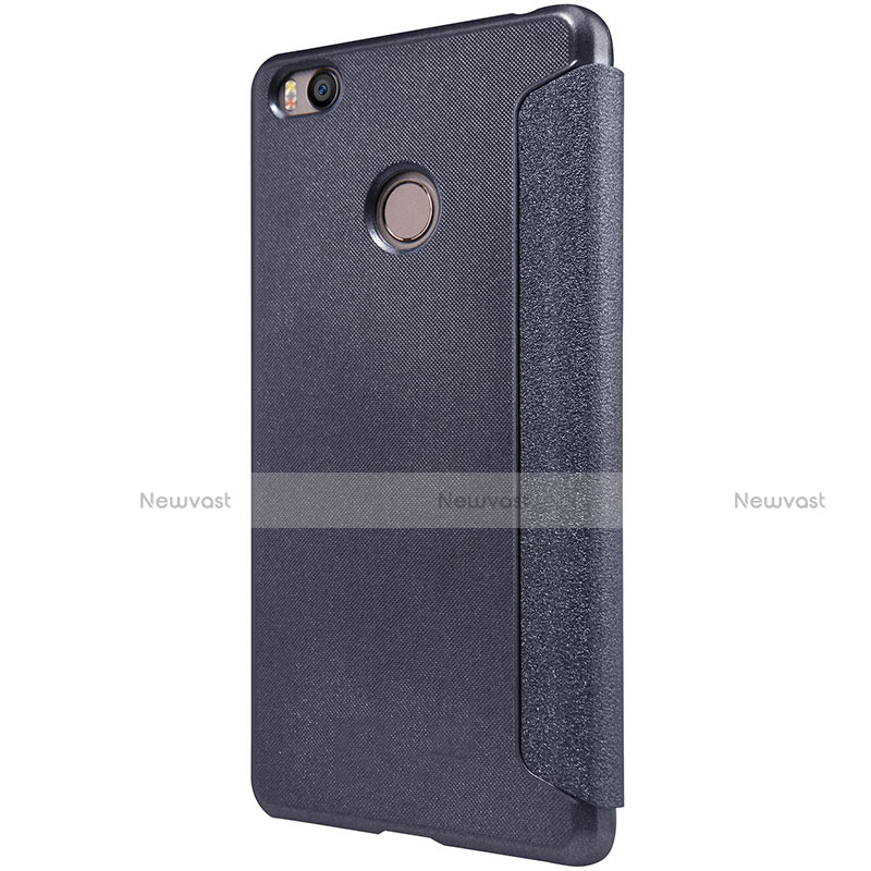 Leather Case Stands Flip Cover for Xiaomi Mi 4S Black