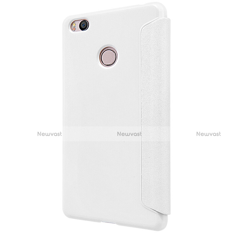 Leather Case Stands Flip Cover for Xiaomi Mi 4S White