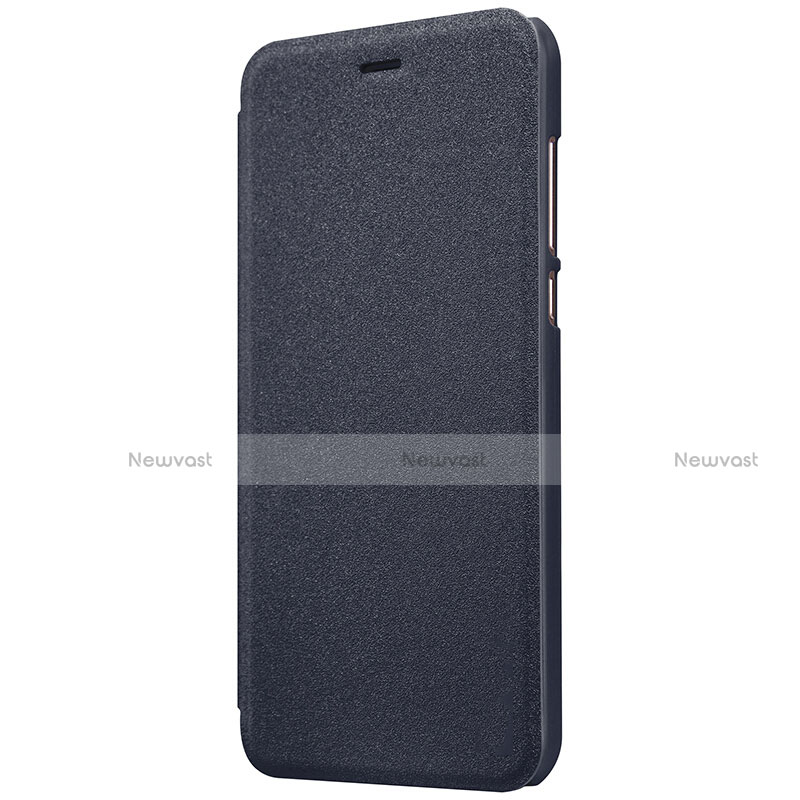 Leather Case Stands Flip Cover for Xiaomi Mi 5C Black