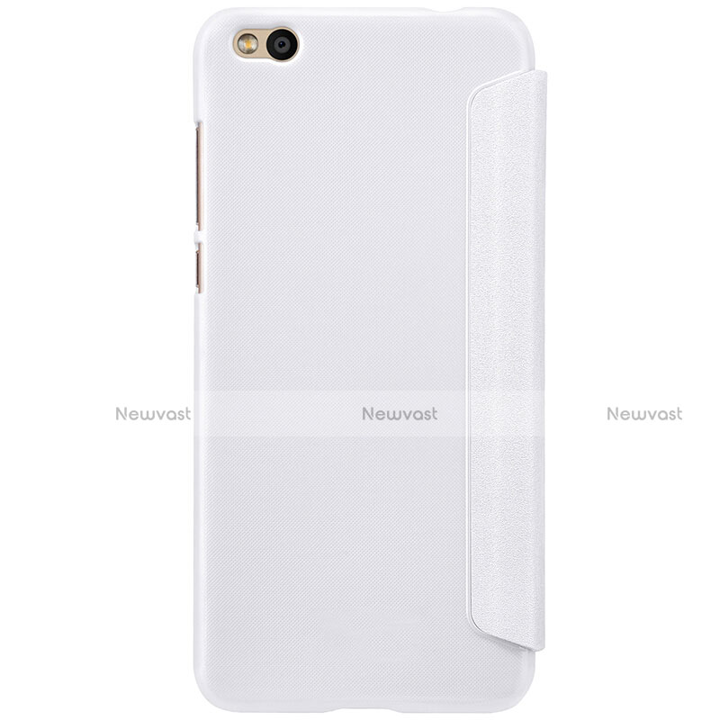Leather Case Stands Flip Cover for Xiaomi Mi 5C White