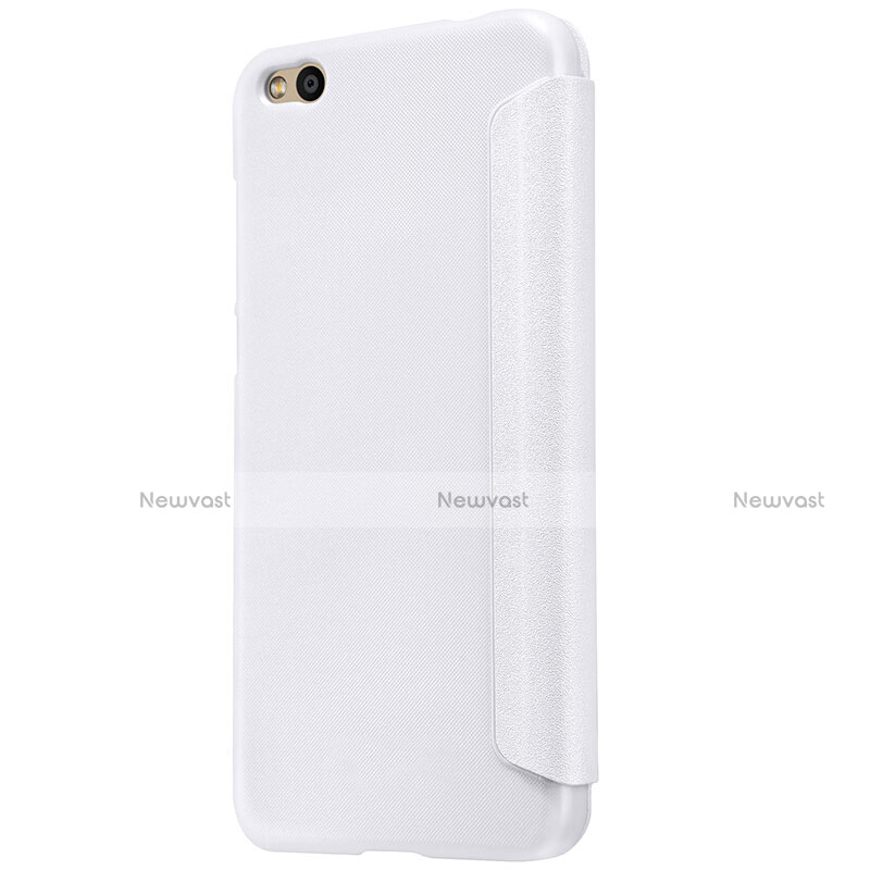 Leather Case Stands Flip Cover for Xiaomi Mi 5C White