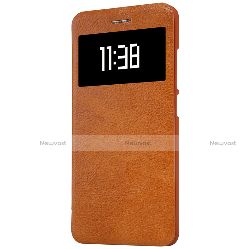 Leather Case Stands Flip Cover for Xiaomi Mi 5S Brown