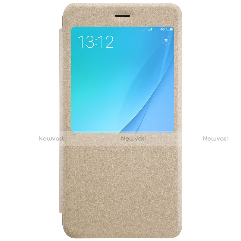 Leather Case Stands Flip Cover for Xiaomi Mi 5X Gold