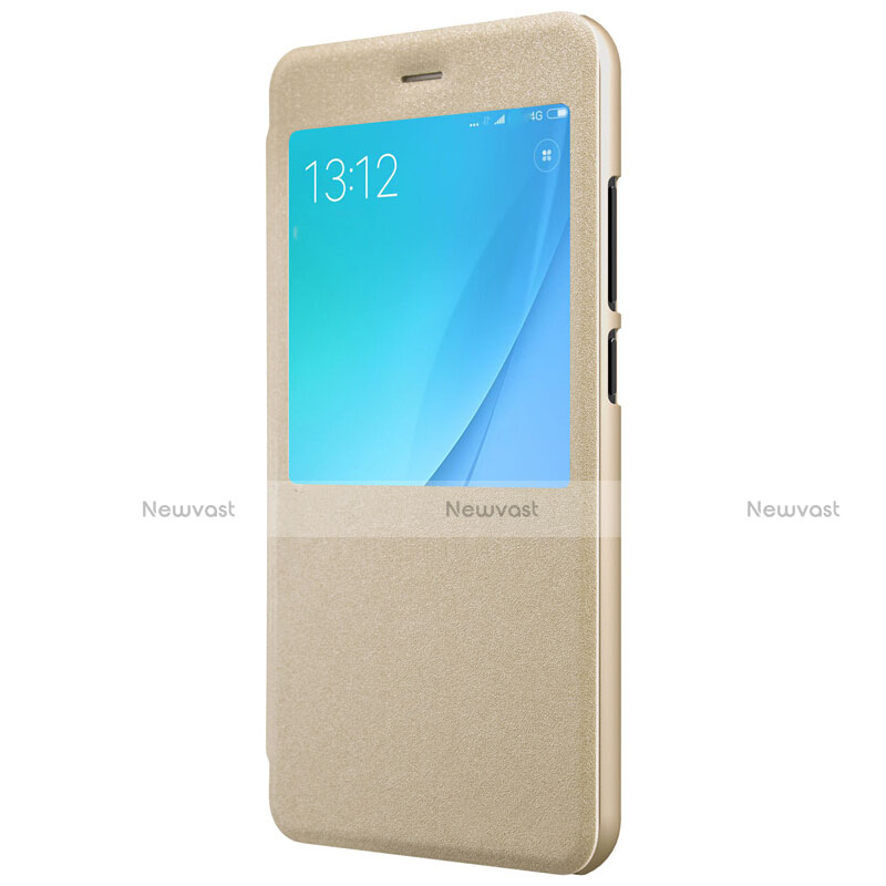 Leather Case Stands Flip Cover for Xiaomi Mi 5X Gold