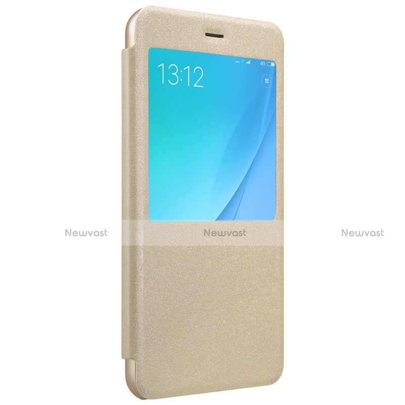 Leather Case Stands Flip Cover for Xiaomi Mi 5X Gold