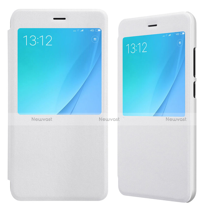 Leather Case Stands Flip Cover for Xiaomi Mi 5X White