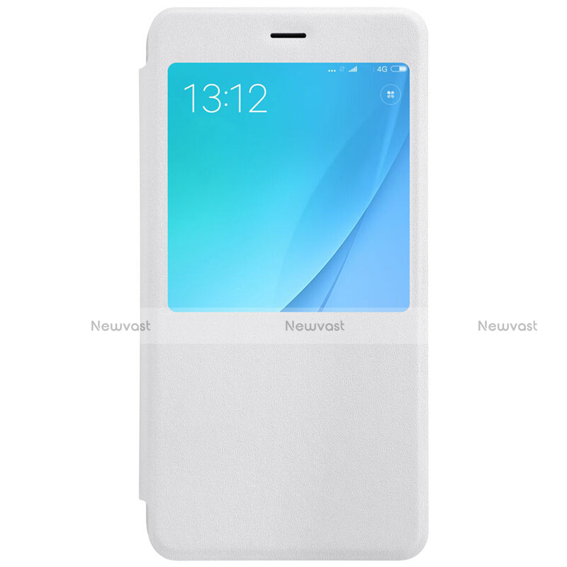 Leather Case Stands Flip Cover for Xiaomi Mi 5X White