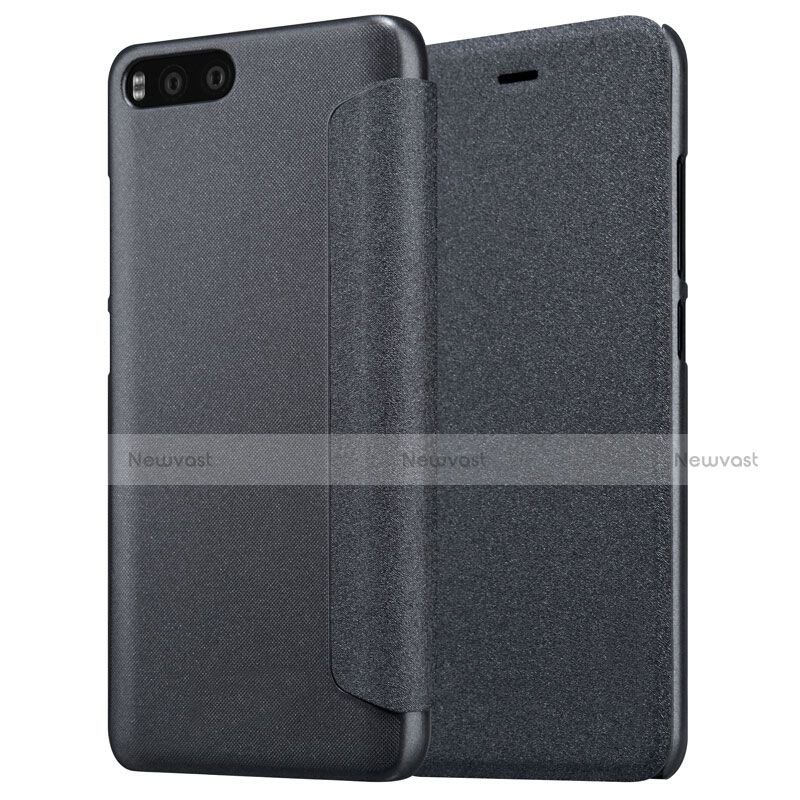 Leather Case Stands Flip Cover for Xiaomi Mi 6 Black