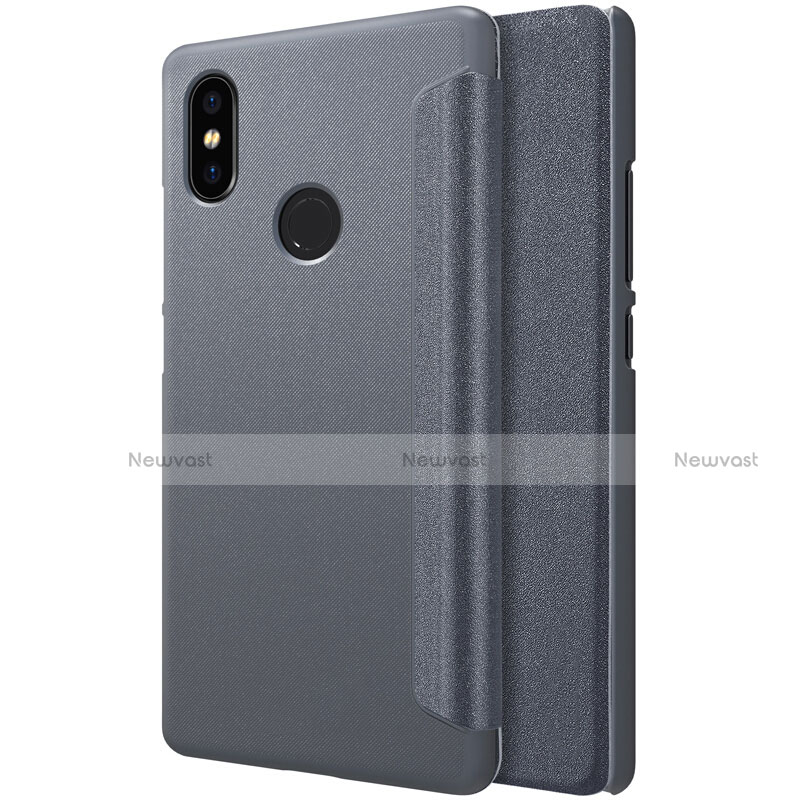 Leather Case Stands Flip Cover for Xiaomi Mi 8 SE Black