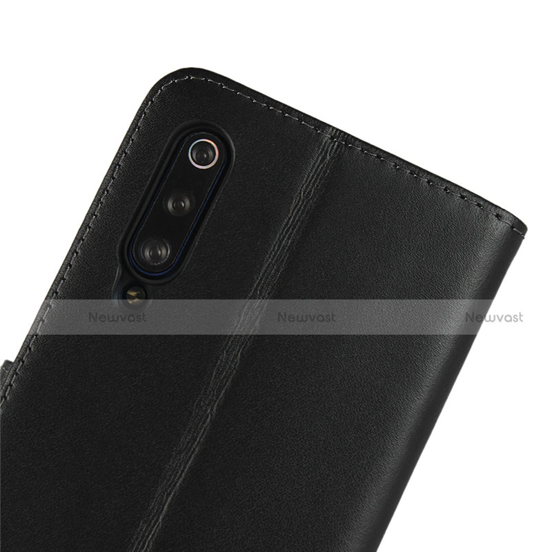 Leather Case Stands Flip Cover for Xiaomi Mi 9 Pro 5G Black